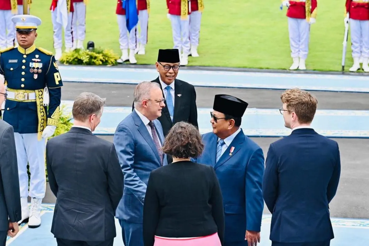 Presiden RI Prabowo Subianto sambut kunjungan PM Australia Anthony Albanese