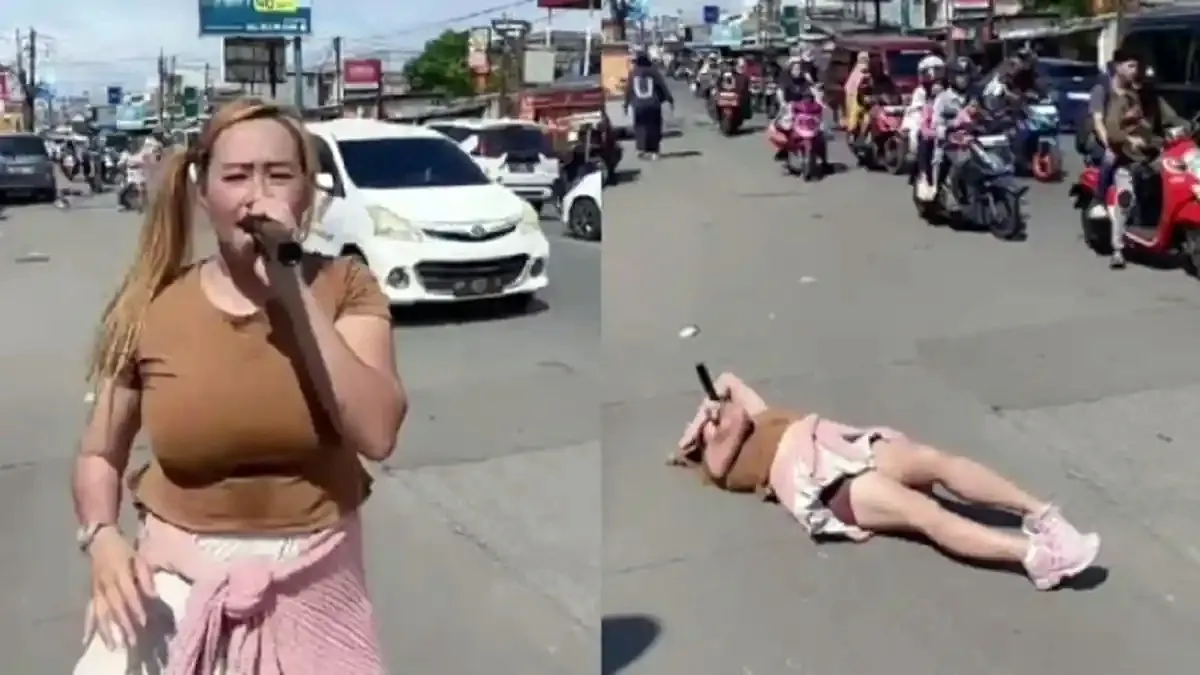 Pinkan Mambo ngamen di Jalanan