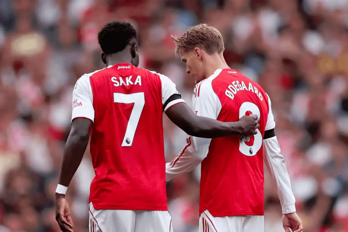 bukayo saka dan odegaard, cidera